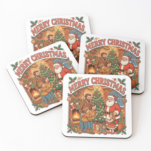 Item preview, santa, claus, merry christmas, family, chrismas tree designed and sold by Hephaestus's Forge.