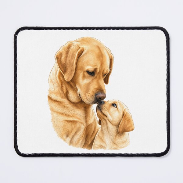 Item preview, A portrait of a labrador retriever and her puppy designed and sold by GoodPlaceToShop.
