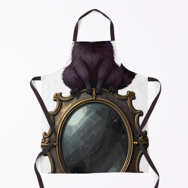 Item preview, Gothic Raccoon Familiar Antique Brass Scrying Mirror designed and sold by IllumeInk.
