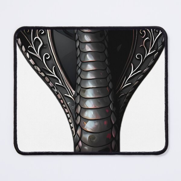 Item preview, Gothic Obsidian Cobra Coiled Ornate Scrying Mirror designed and sold by IllumeInk.