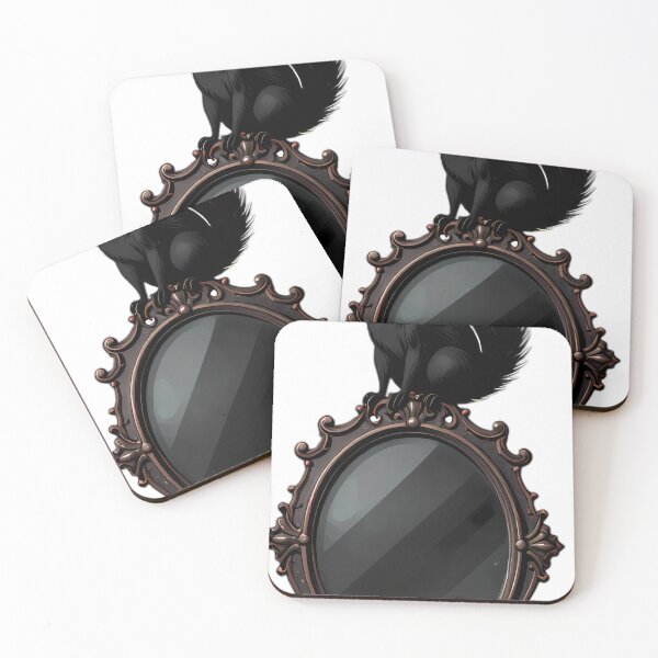 Item preview, Gothic Shadow Squirrel Dark Bronze Scrying Mirror designed and sold by IllumeInk.