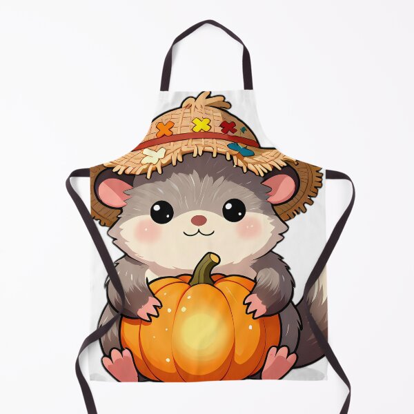 Item preview, Cute Scarecrow Possum Joey Hugging Autumn Harvest Pumpkin designed and sold by pumsquare.