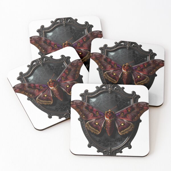 Item preview, Gothic Atlas Moth Velveteen Scrying Mirror Brow designed and sold by IllumeInk.