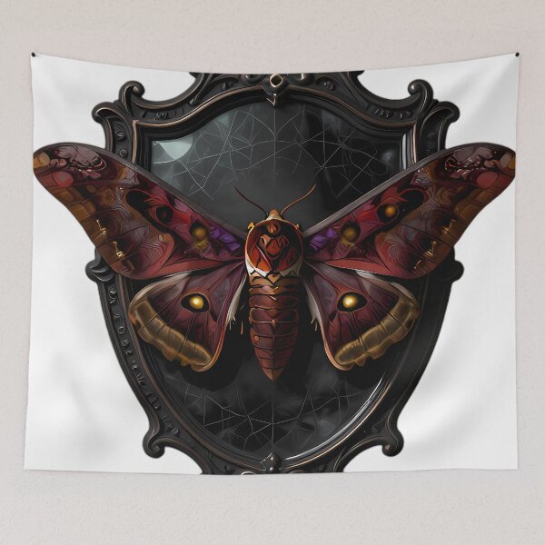 Item preview, Gothic Atlas Moth Velveteen Scrying Mirror Brow designed and sold by IllumeInk.