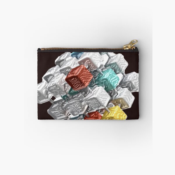 Item preview, cubicle collision C leather colorful geometric abstract design designed and sold by SmashingDeals.