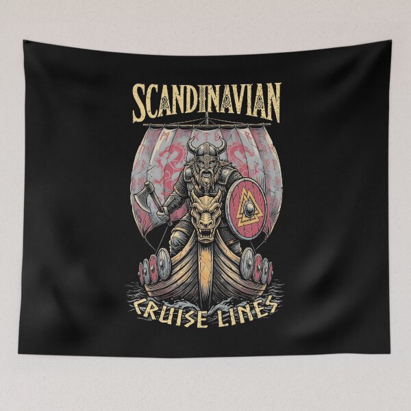 Item preview, Viking Ship Scandinavian Cruise Lines Funny Norse Longship designed and sold by GrandeDuc.