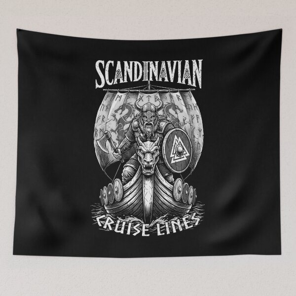 Item preview, Viking Ship Scandinavian Cruise Lines Funny Norse Longship designed and sold by GrandeDuc.