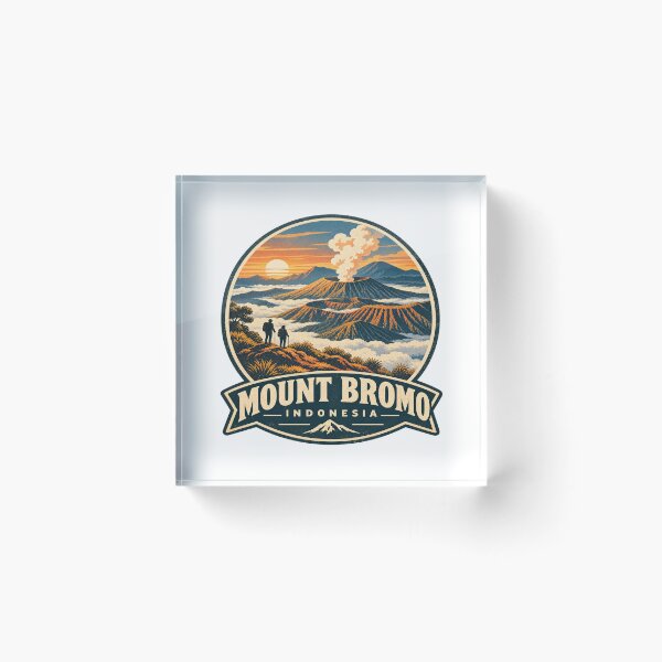 Item preview, Mount Bromo Indonesia Vintage Volcano Travel Poster Shirt designed and sold by Globalcitytees.