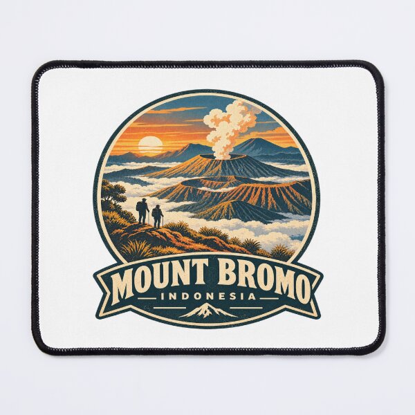 Item preview, Mount Bromo Indonesia Vintage Volcano Travel Poster Shirt designed and sold by Globalcitytees.