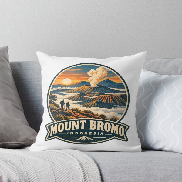 Item preview, Mount Bromo Indonesia Vintage Volcano Travel Poster Shirt designed and sold by Globalcitytees.