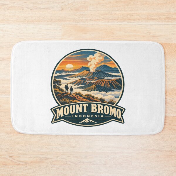 Item preview, Mount Bromo Indonesia Vintage Volcano Travel Poster Shirt designed and sold by Globalcitytees.