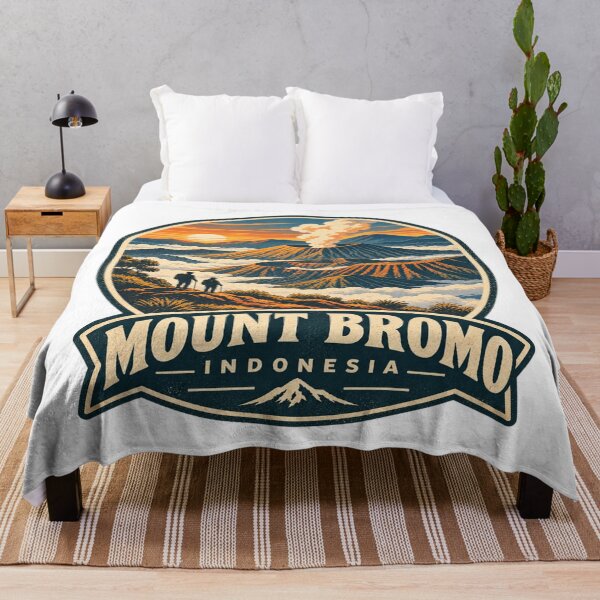 Item preview, Mount Bromo Indonesia Vintage Volcano Travel Poster Shirt designed and sold by Globalcitytees.
