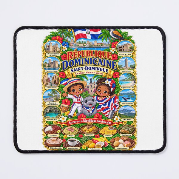 Item preview, Dominican Republic Santo Domingo – Kawaii, Caribbean, History and Dominican Flavors Trip to the Congo designed and sold by Cifi64.