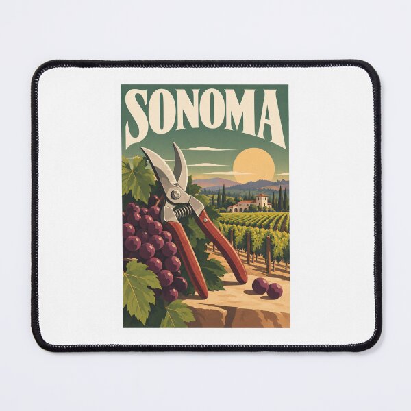 Item preview, Sonoma Vineyard Pruning Shears Travel Poster designed and sold by Beyond Destinations.