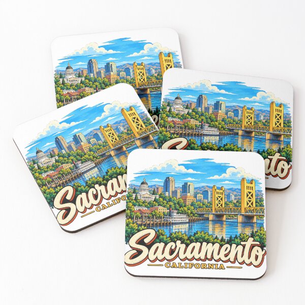 Item preview, Hand Drawn Sacramento California Travel Souvenir Landmark Gift designed and sold by MichaeIRellov.