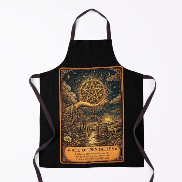 Item preview, Ace of Pentacles Tarot Card - Mystical Prosperity & New Beginnings Art designed and sold by ArcanaAbsolute.
