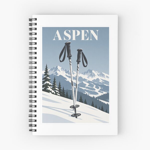 Item preview, Aspen Ski Poles Winter Travel Poster designed and sold by Beyond Destinations.