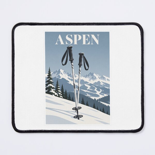 Item preview, Aspen Ski Poles Winter Travel Poster designed and sold by Beyond Destinations.