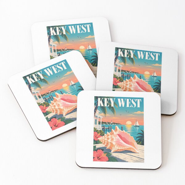 Item preview, Key West Conch Shell Sunset Poster designed and sold by Beyond Destinations.