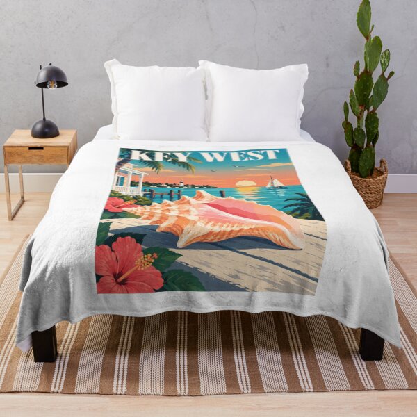 Item preview, Key West Conch Shell Sunset Poster designed and sold by Beyond Destinations.