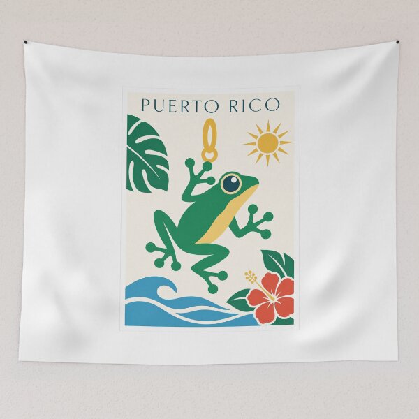 Item preview, Puerto Rico Coqui Frog Travel Art designed and sold by Beyond Destinations.