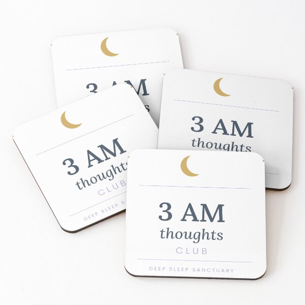 Item preview, 3 AM Thoughts Club - Funny Insomnia Design designed and sold by Deepsleepstudio.