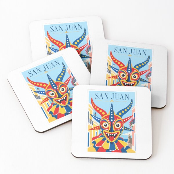Item preview, San Juan Vejigante Mask Travel Poster designed and sold by Beyond Destinations.