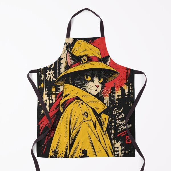 Item preview, Noir Cat Detective – Vintage Yellow Trench Coat Cat Graphic designed and sold by ArtoryNest.