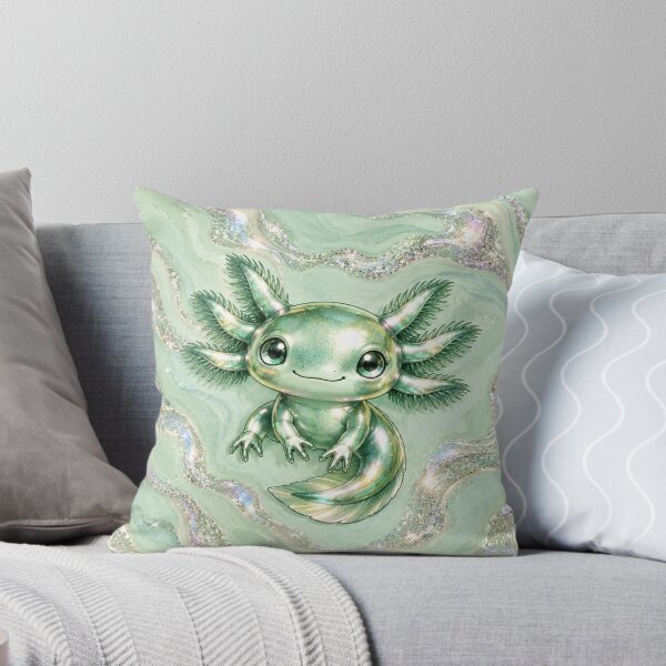 Item preview, Green Axolotl on Chrome Marble designed and sold by Axokris.