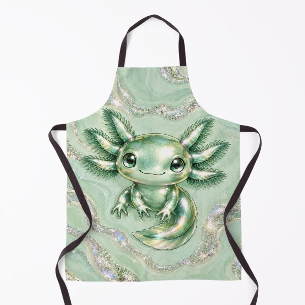 Item preview, Green Axolotl on Chrome Marble designed and sold by Axokris.