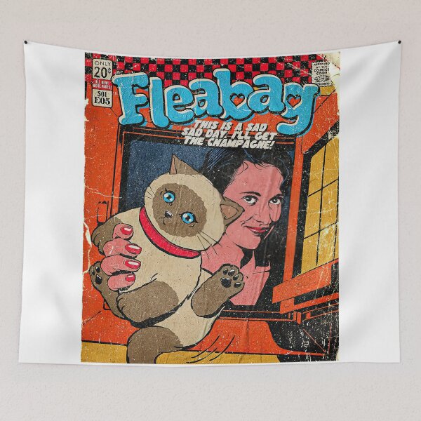 Item preview, Aesthetic Fleabag Vintage Comic Style – Retro Pop Art Cat Lover TV Series designed and sold by granadehans.