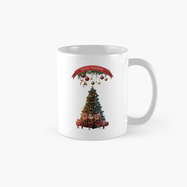Item preview, Cozy Christmas Fireplace & Santa Family Tree: Merry Christmas Banner Art designed and sold by ODELUNITY.