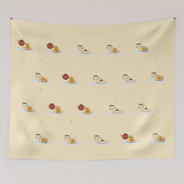 Item preview, Reunion Tea Vignettes Mid-Autumn Festival Cozy Pattern designed and sold by KungPowUnicorn.
