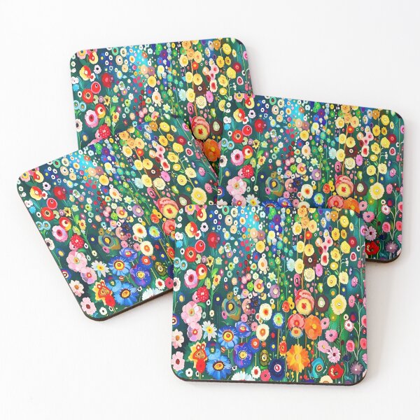 Item preview, Gustav Klimt Flower Garden Vivid Seamless Flowers Vintage Floral Patterns Digital Art Illustration designed and sold by Matt_Smith.