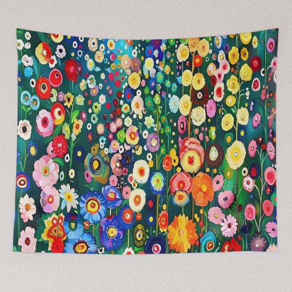 Item preview, Gustav Klimt Flower Garden Vivid Seamless Flowers Vintage Floral Patterns Digital Art Illustration designed and sold by Matt_Smith.