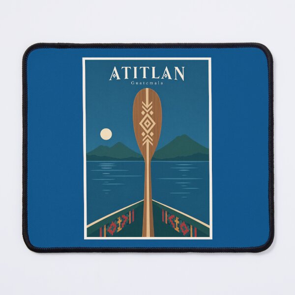 Item preview, Lake Atitlan Wooden Paddle Travel Poster designed and sold by Beyond Destinations.