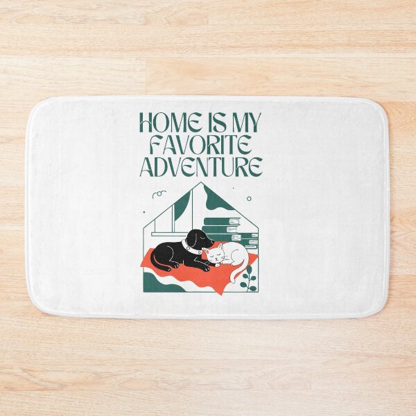 Item preview, Home Is My Favorite Adventure Cute Dog and Cat Pet Lover T-Shirt designed and sold by Design-Pro-21.