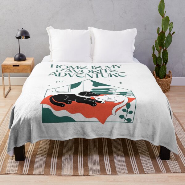 Item preview, Home Is My Favorite Adventure Cute Dog and Cat Pet Lover T-Shirt designed and sold by Design-Pro-21.