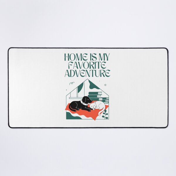 Item preview, Home Is My Favorite Adventure Cute Dog and Cat Pet Lover T-Shirt designed and sold by Design-Pro-21.