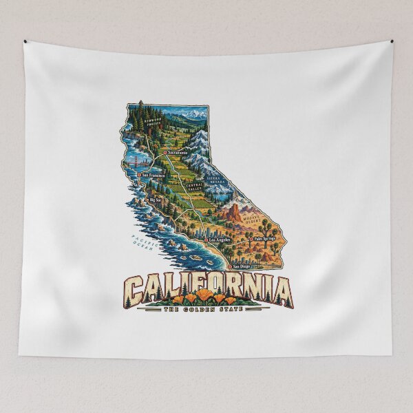 Item preview, Vintage California Travel Souvenir Landmark Gift designed and sold by MichaeIRellov.