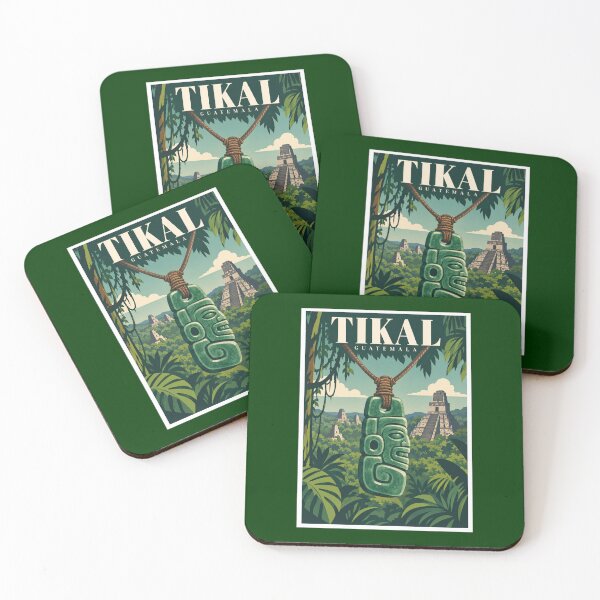Item preview, Tikal Jade Pendant Jungle Travel Poster designed and sold by Beyond Destinations.