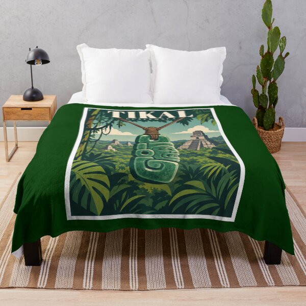 Item preview, Tikal Jade Pendant Jungle Travel Poster designed and sold by Beyond Destinations.