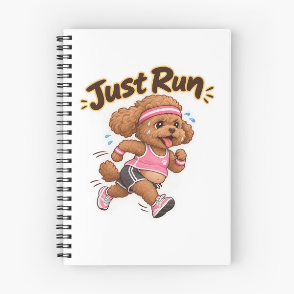 Item preview, Just Run – Cute Brown Poodle Running Funny Dog Fitness Cartoon designed and sold by Kar114.