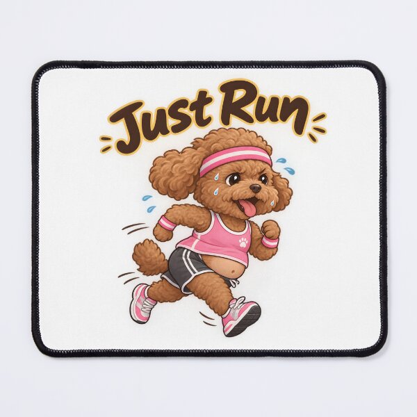Item preview, Just Run – Cute Brown Poodle Running Funny Dog Fitness Cartoon designed and sold by Kar114.