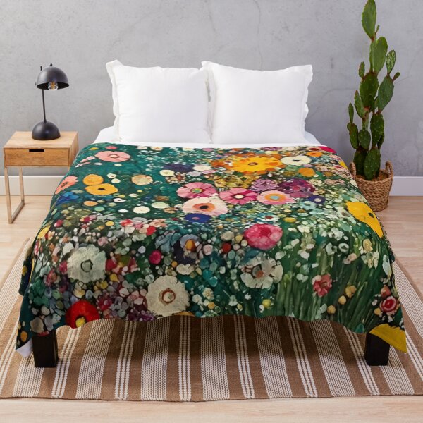 Item preview, Gustav Klimt Flower Garden Vivid Seamless Flowers Vintage Floral Patterns Digital Art Illustration designed and sold by Matt_Smith.
