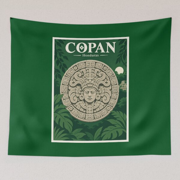 Item preview, Copan Maya Inspired Stone Relief Poster designed and sold by Beyond Destinations.