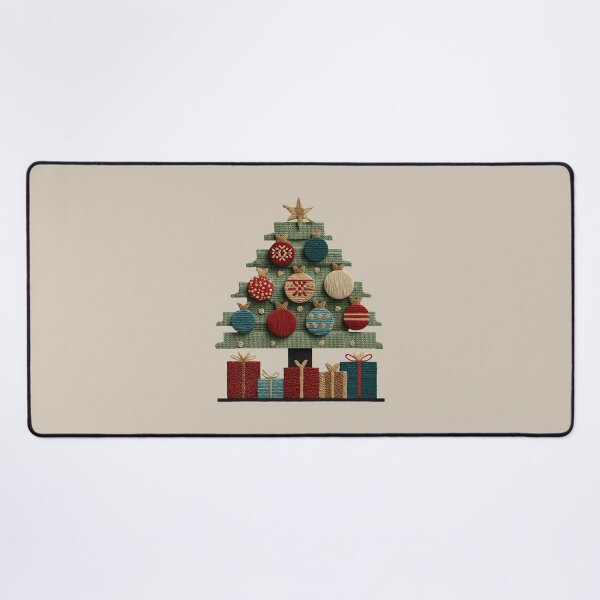 Item preview, Cozy Embroidered Style Christmas Tree Art designed and sold by colorful-white.