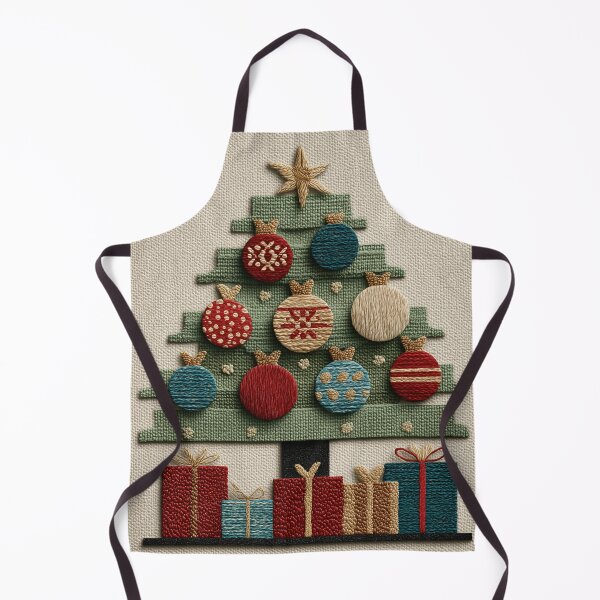 Item preview, Cozy Embroidered Style Christmas Tree Art designed and sold by colorful-white.