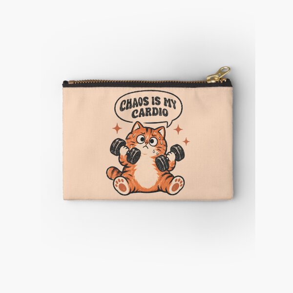 Item preview, Funny Cat Gym Chaos Is My Cardio Retro Workout Cat Vintage Fitness Humor designed and sold by Chonkz.