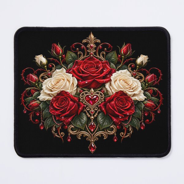 Item preview, Gothic Rose Emblem – Crimson and Ivory designed and sold by TroviTutto.